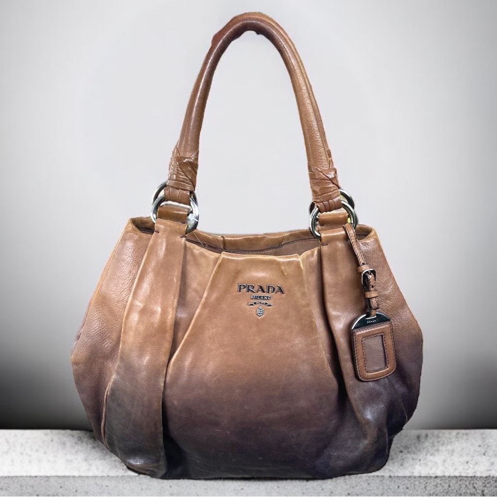 Prada Brown Ombré Shoulder Bag